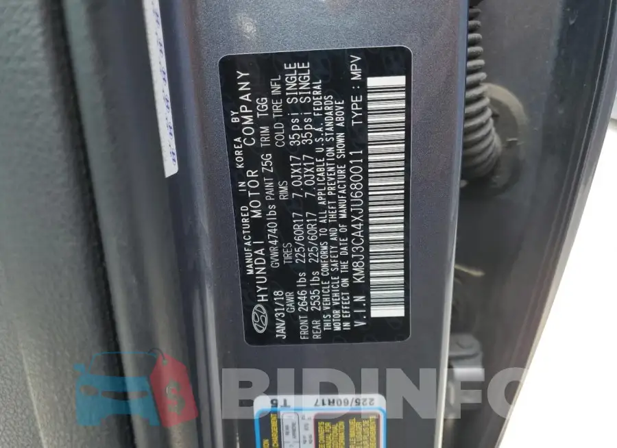 KM8J3CA4XJU680011 Photo# 12