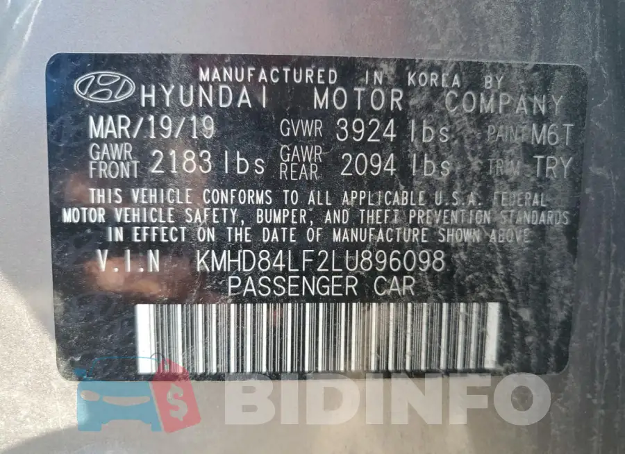 KMHD84LF2LU896098 Photo# 12