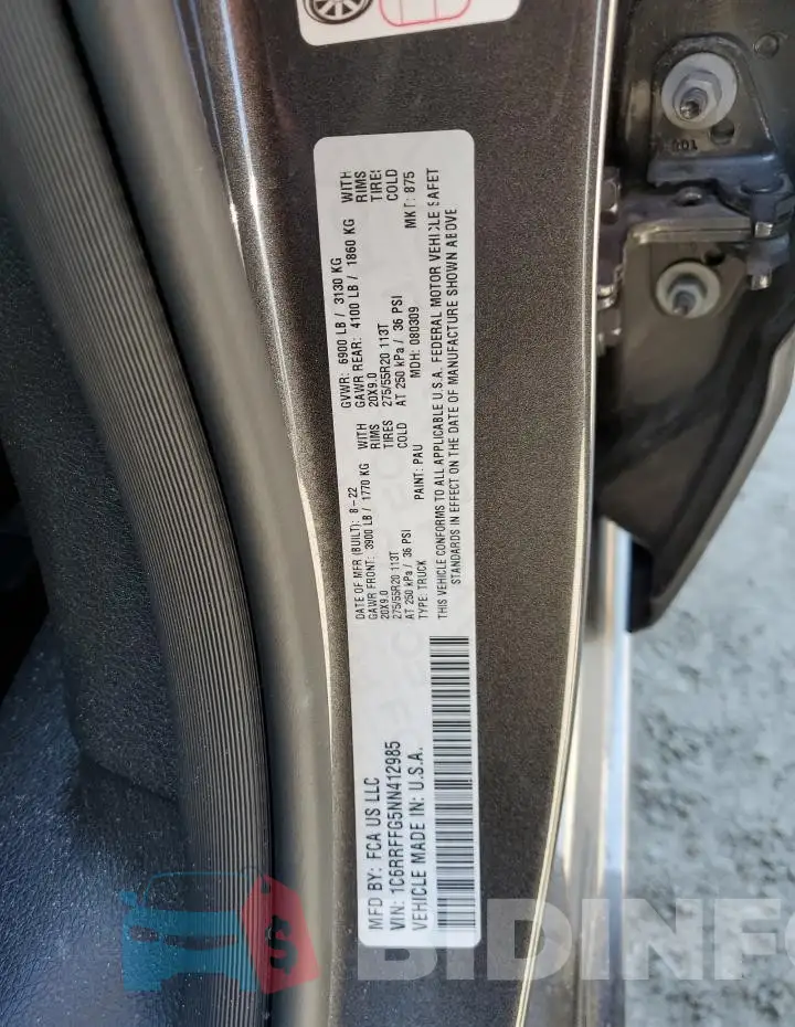 1C6RRFFG5NN412985 Photo# 12
