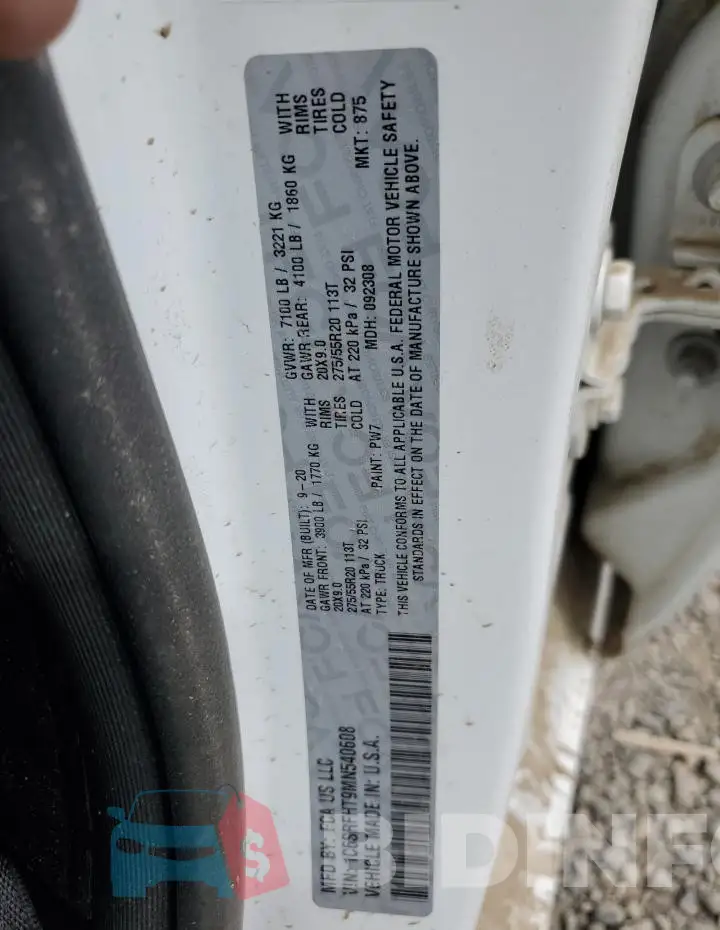 1C6SRFHT9MN540608 Photo# 13