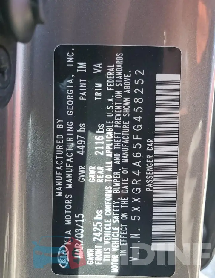 5XXGR4A65FG458252 Photo# 12