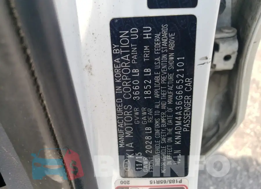 KNADM4A36G6652101 Photo# 12