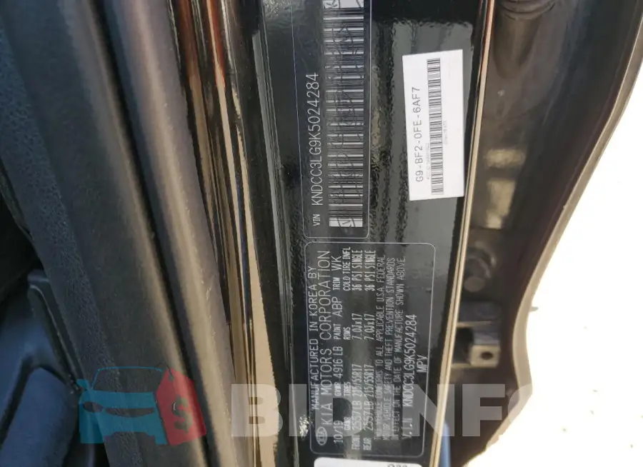 KNDCC3LG9K5024284 Photo# 12