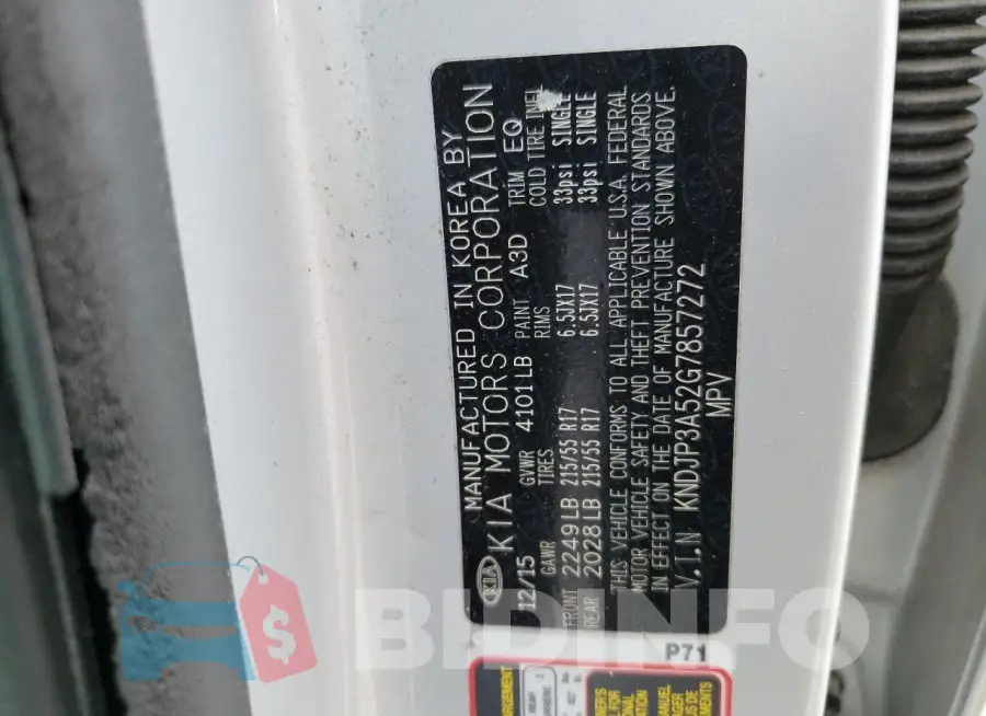 KNDJP3A52G7857272 Photo# 13