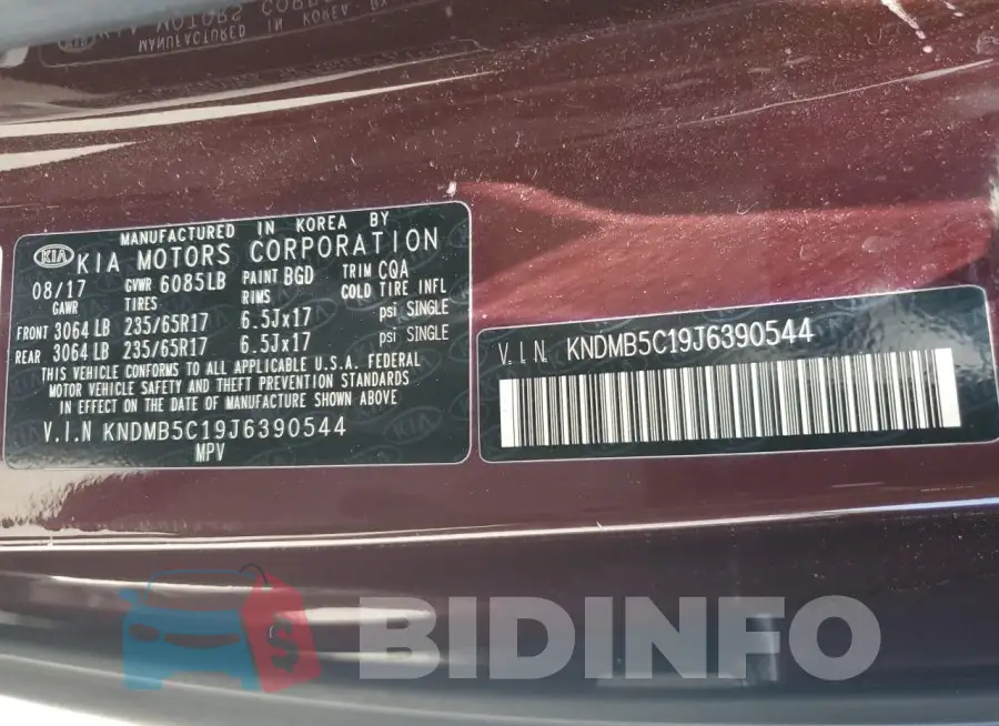 KNDMB5C19J6390544 Photo# 13