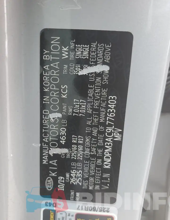KNDPM3AC9L7763403 Photo# 13