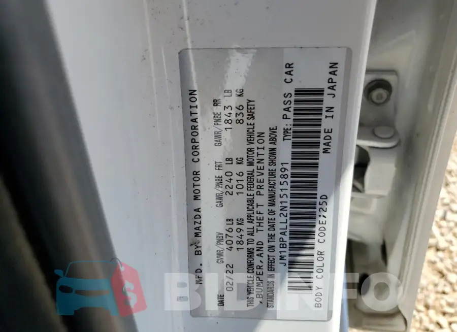 JM1BPALL2N1515891 Photo# 13