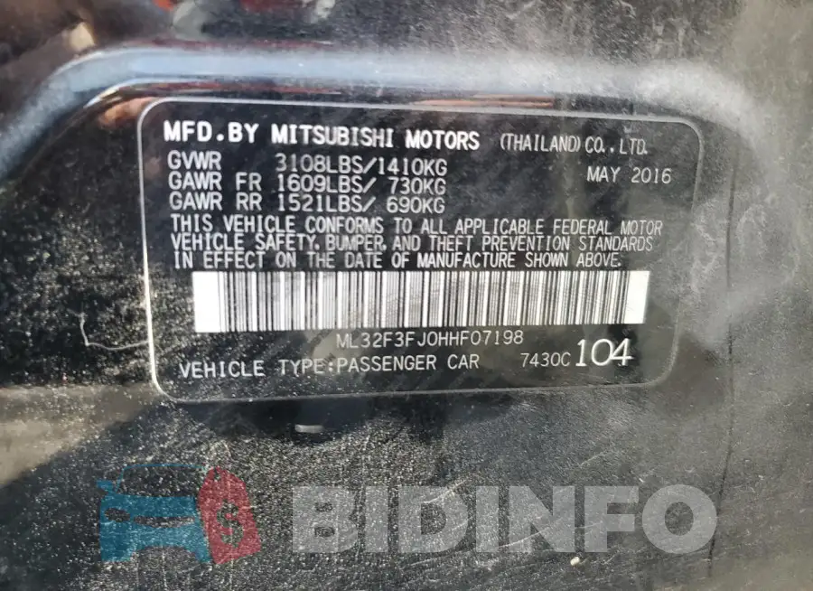 ML32F3FJ0HHF07198 Photo# 12