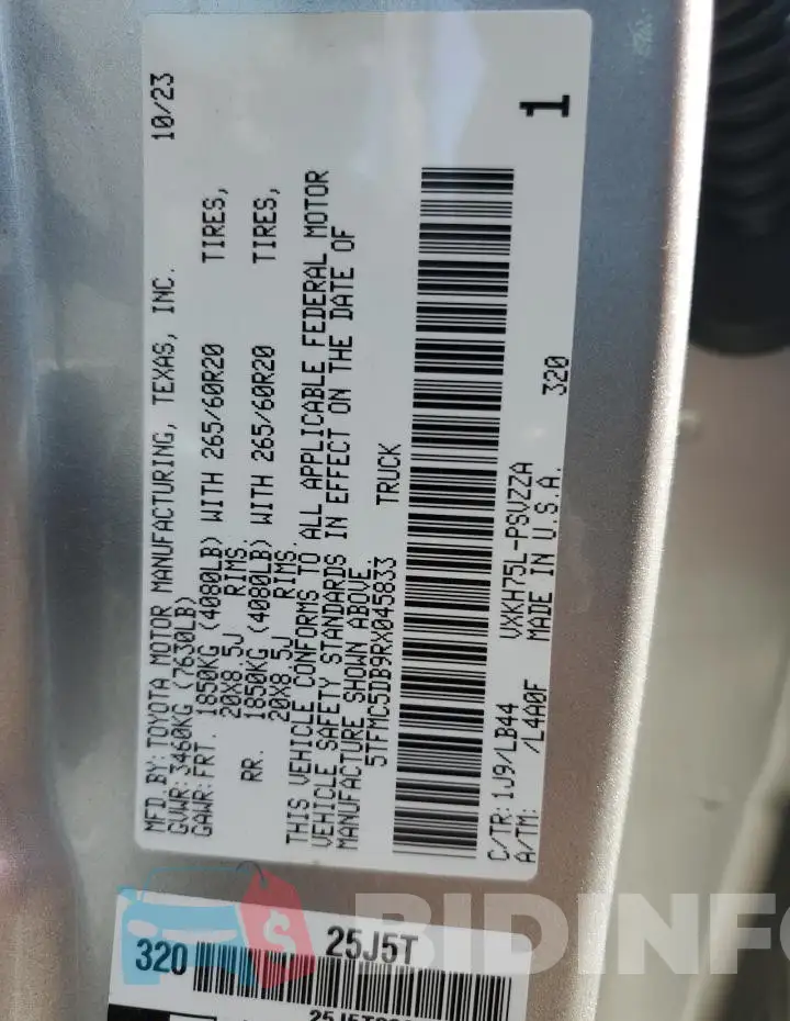 5TFMC5DB9RX045833 Photo# 12