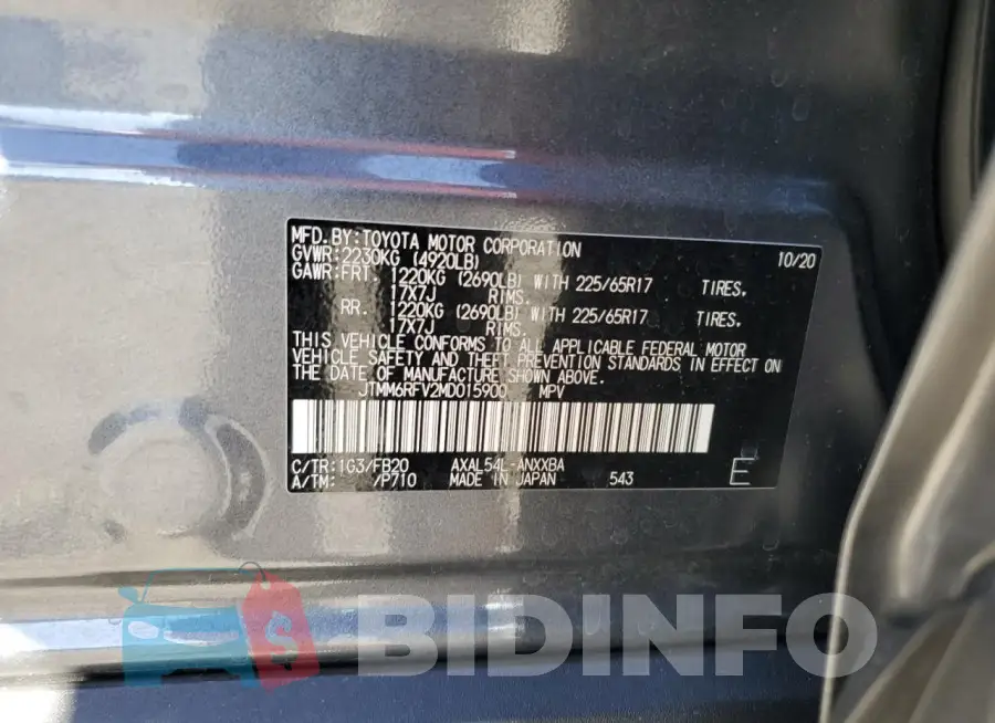 JTMM6RFV2MD015900 Photo# 12