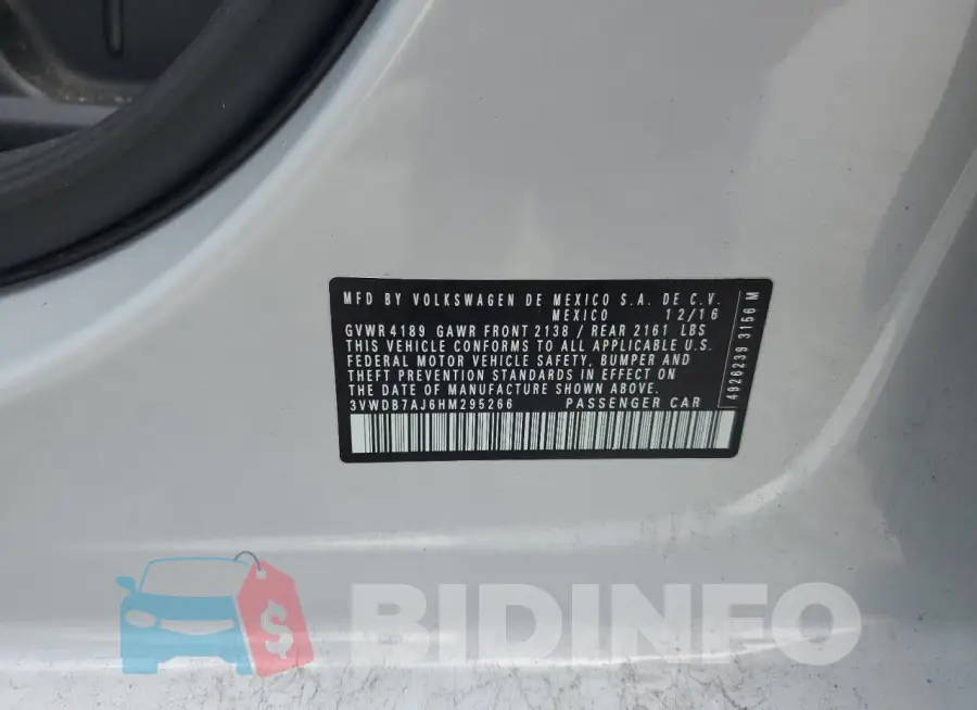 3VWDB7AJ6HM295266 Photo# 12