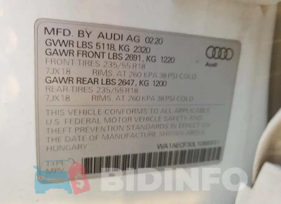 WA1AECF30L1086931 Photo# 13