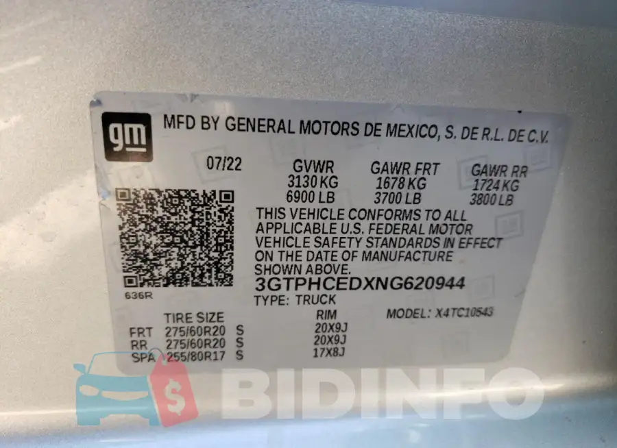 3GTPHCEDXNG620944 Photo# 12
