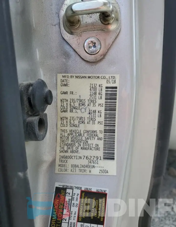 1N6BD0CT1JN762791 Photo# 12