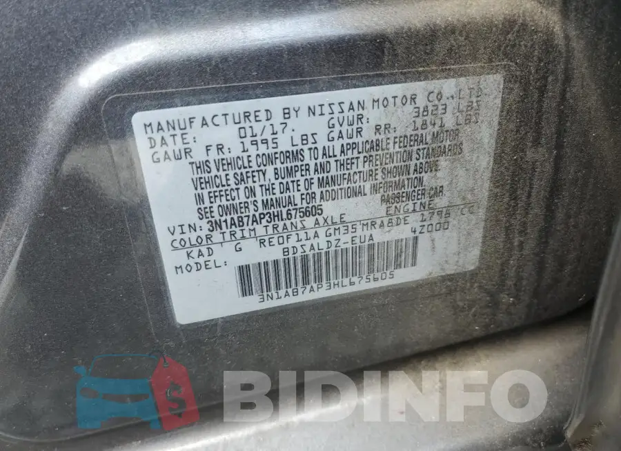 3N1AB7AP3HL675605 Photo# 13