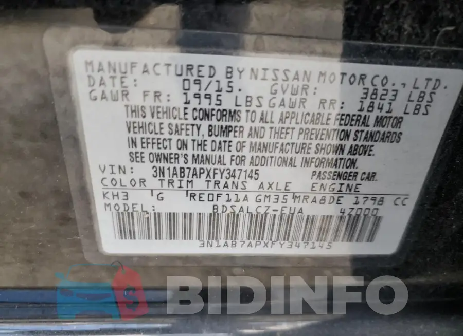 3N1AB7APXFY347145 Photo# 12