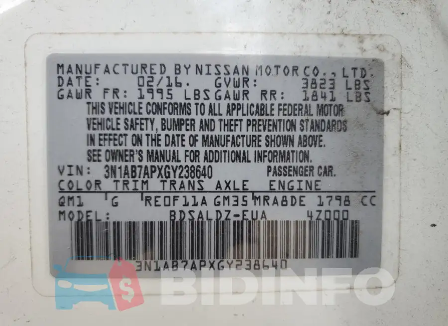 3N1AB7APXGY238640 Photo# 13