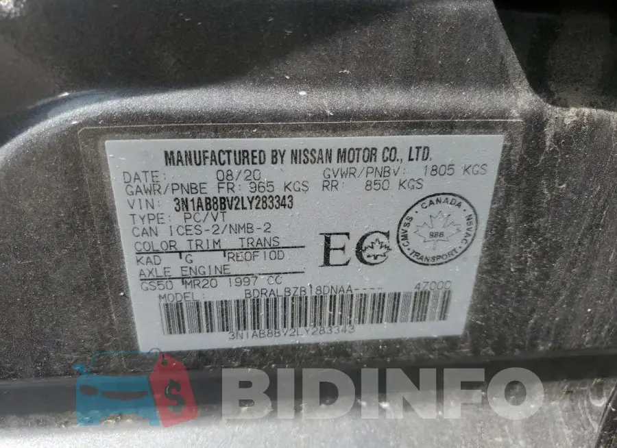 3N1AB8BV2LY283343 Photo# 12