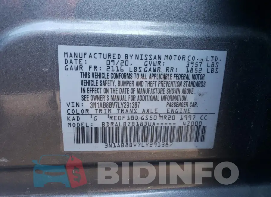 3N1AB8BV7LY291387 Photo# 12