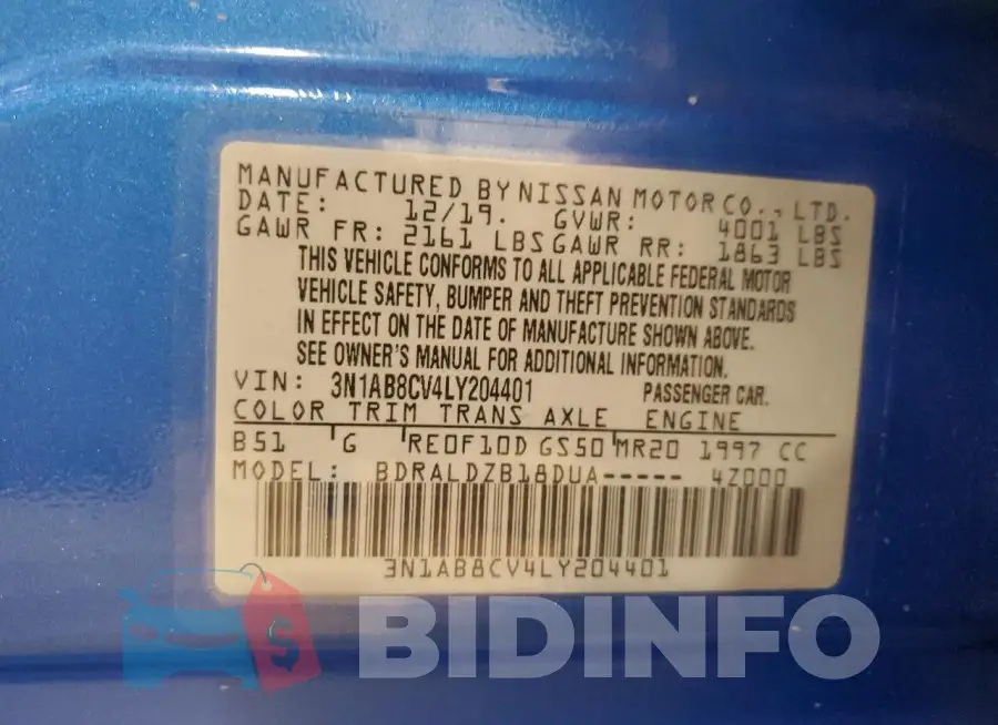 3N1AB8CV4LY204401 Photo# 12