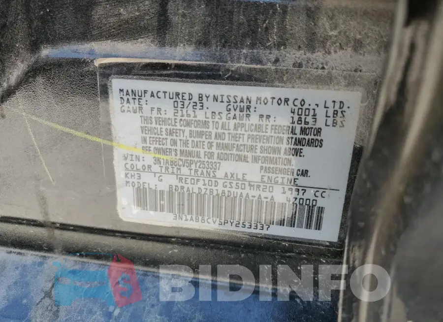 3N1AB8CV5PY253337 Photo# 12