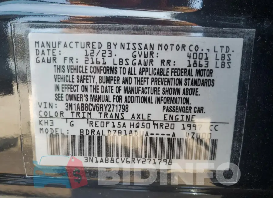 3N1AB8CV6RY271798 Photo# 12