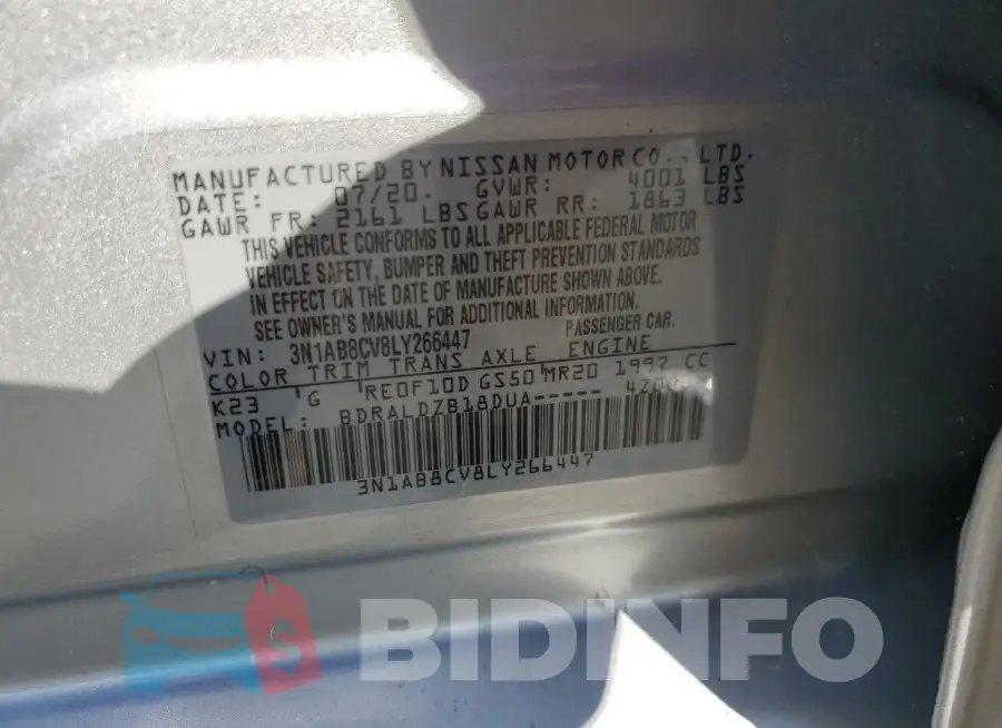 3N1AB8CV8LY266447 Photo# 12