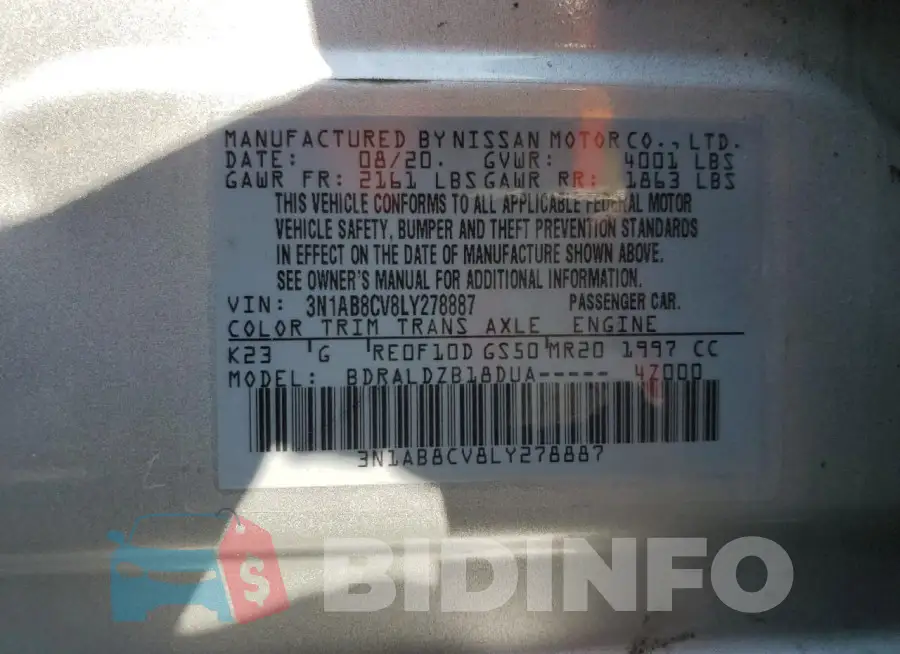 3N1AB8CV8LY278887 Photo# 12