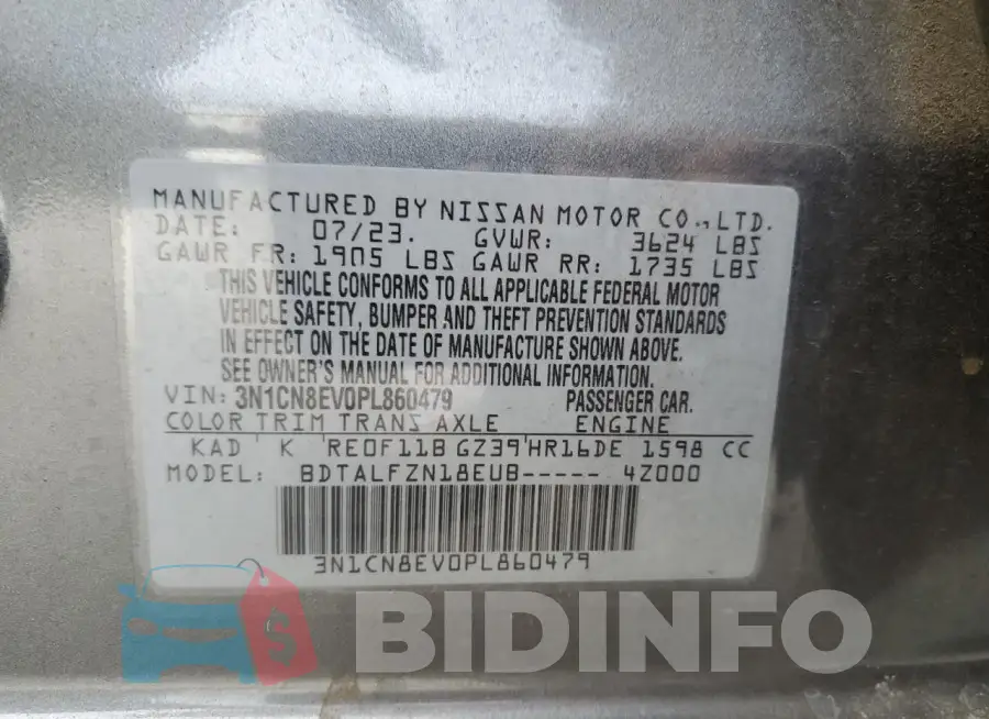 3N1CN8EV0PL860479 Photo# 13