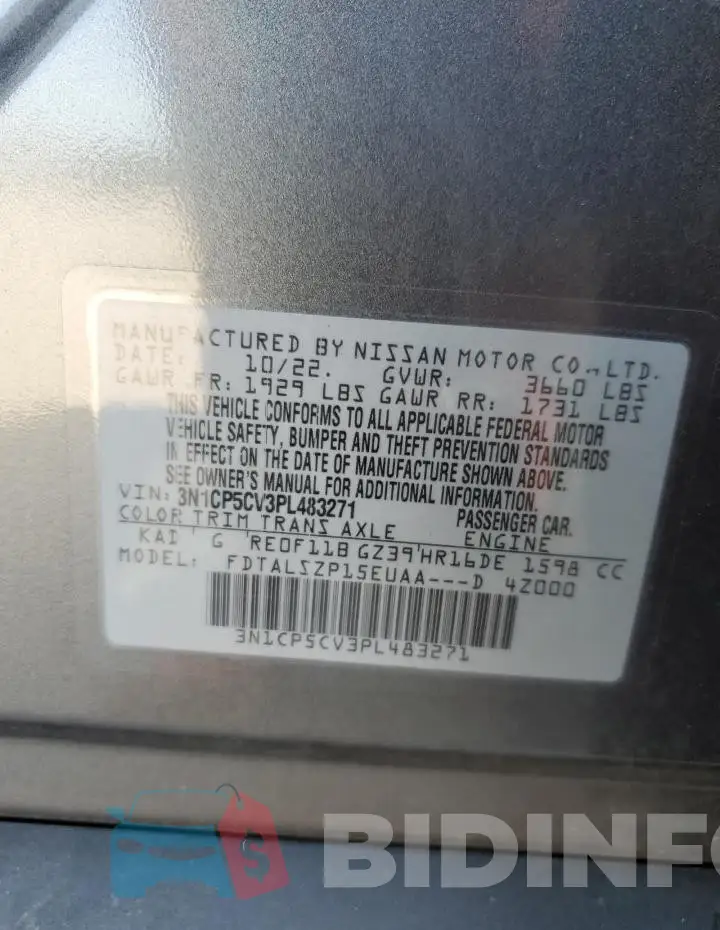 3N1CP5CV3PL483271 Photo# 13
