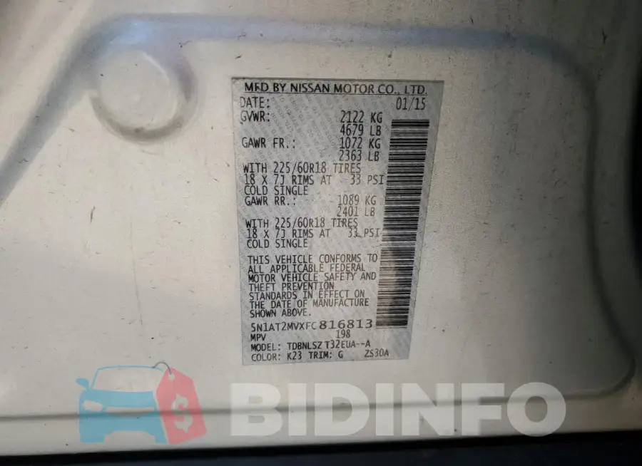 5N1AT2MVXFC816813 Photo# 13