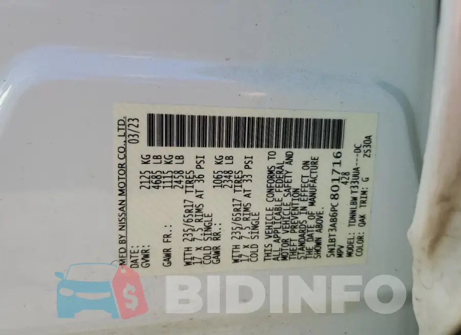 5N1BT3AB6PC801716 Photo# 12