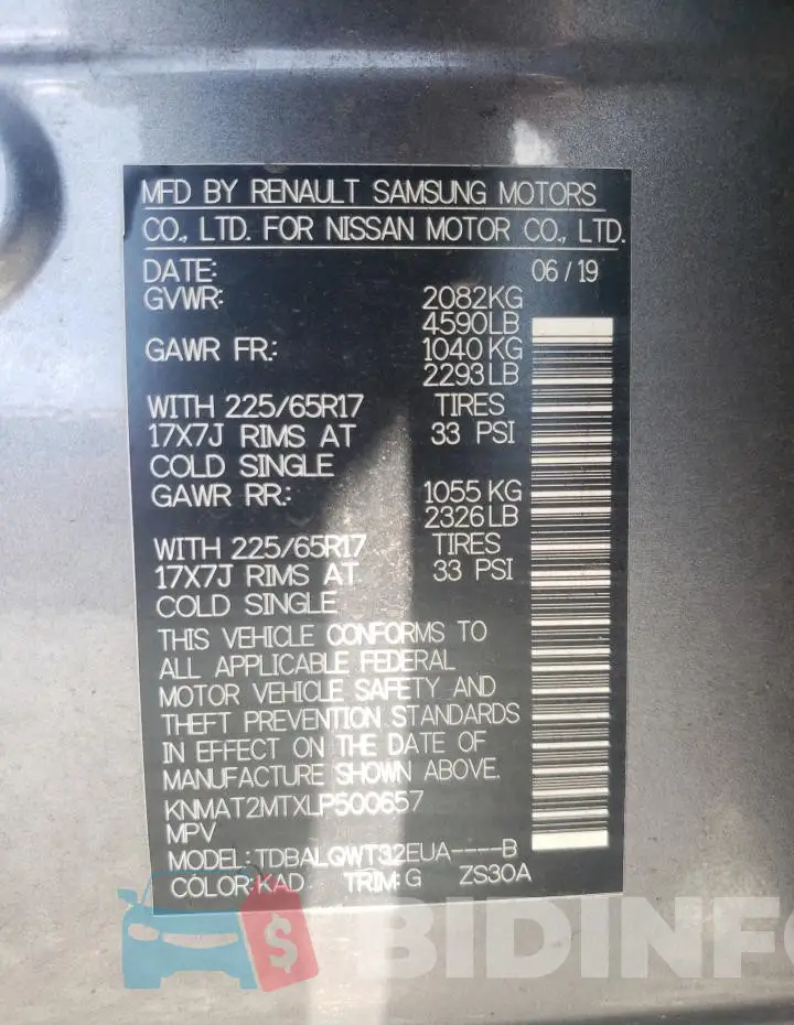 KNMAT2MTXLP500657 Photo# 13