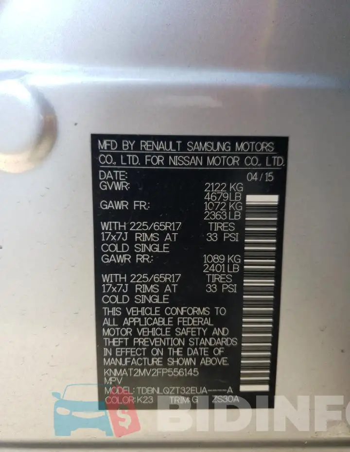 KNMAT2MV2FP556145 Photo# 14