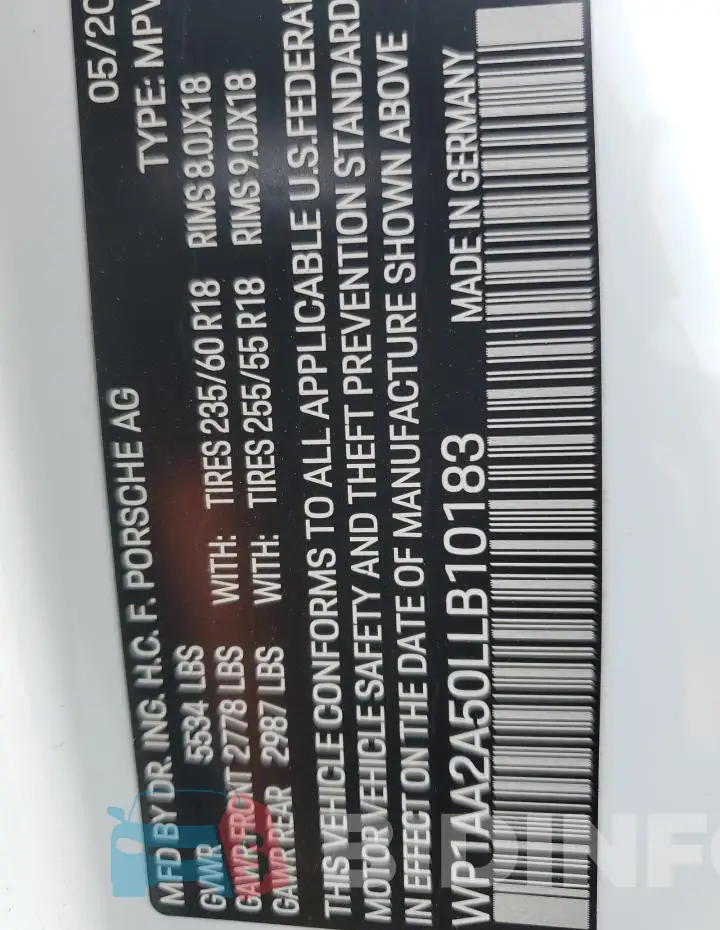 WP1AA2A50LLB10183 Photo# 12