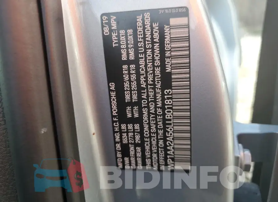 WP1AA2A56LLB01813 Photo# 13