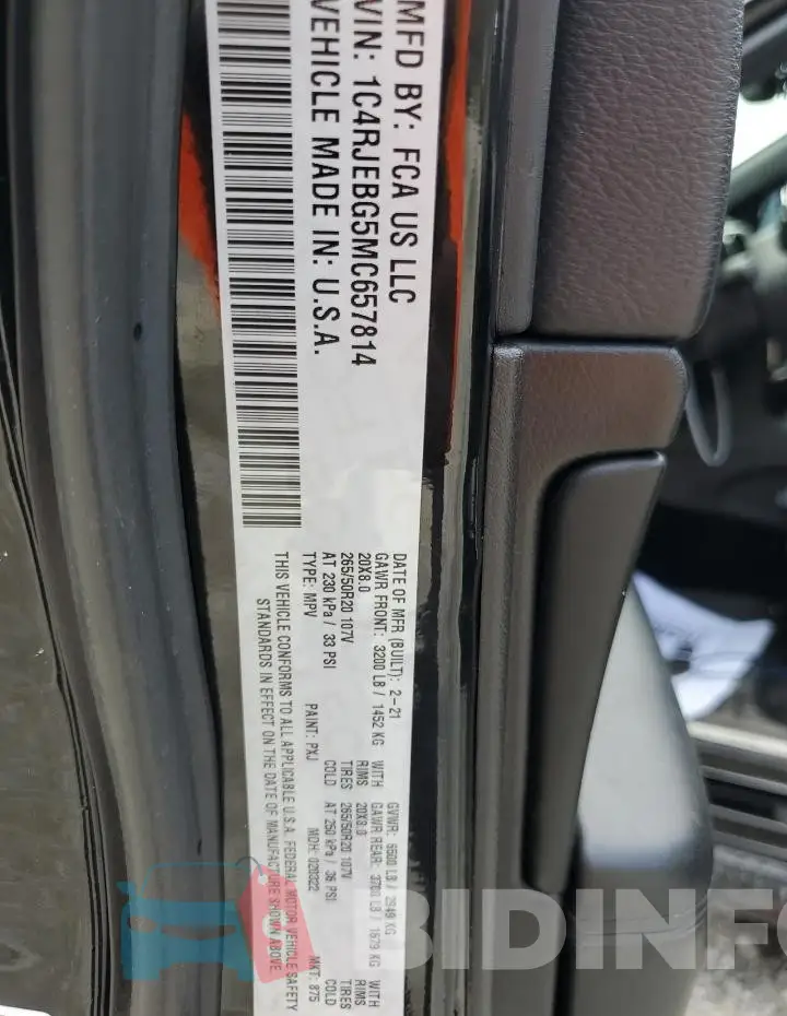 1C4RJEBG5MC657814 Photo# 13