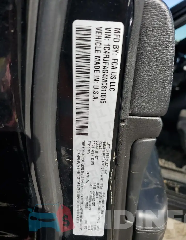 1C4RJFAG4MC811615 Photo# 12