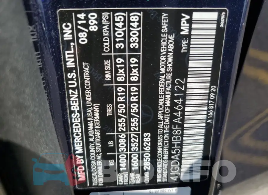 4JGDA5HB8FA464122 Photo# 14