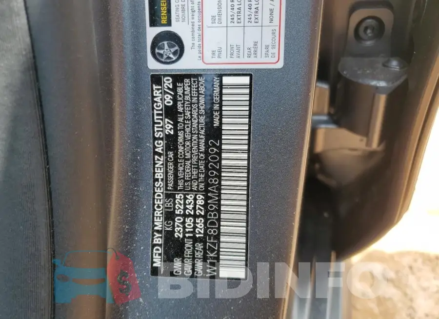 W1KZF8DB9MA892092 Photo# 12