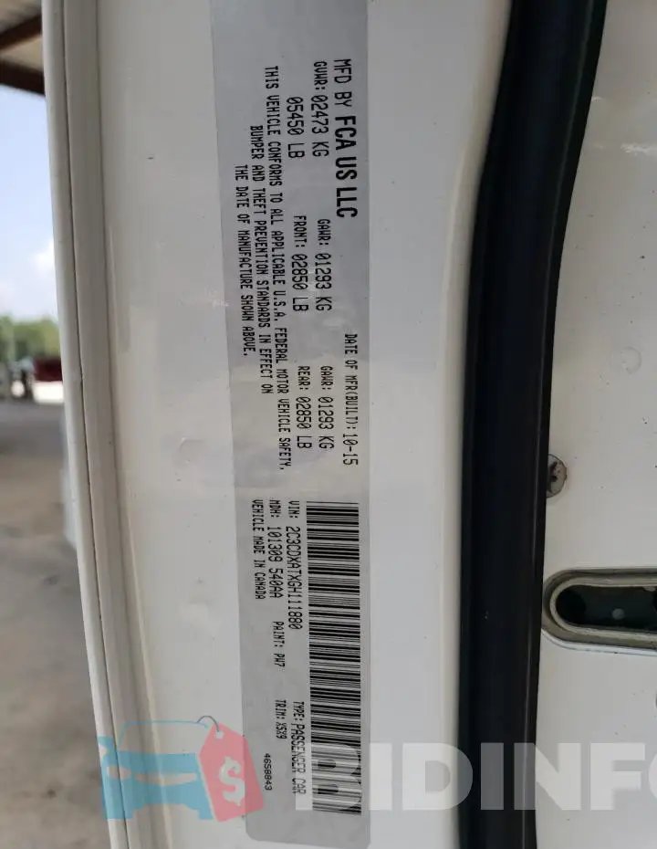 2C3CDXATXGH111880 Photo# 12