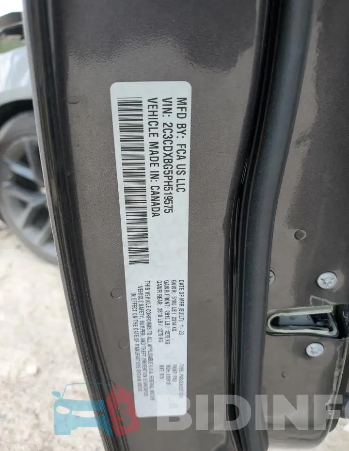 2C3CDXBG5PH519575 Photo# 13