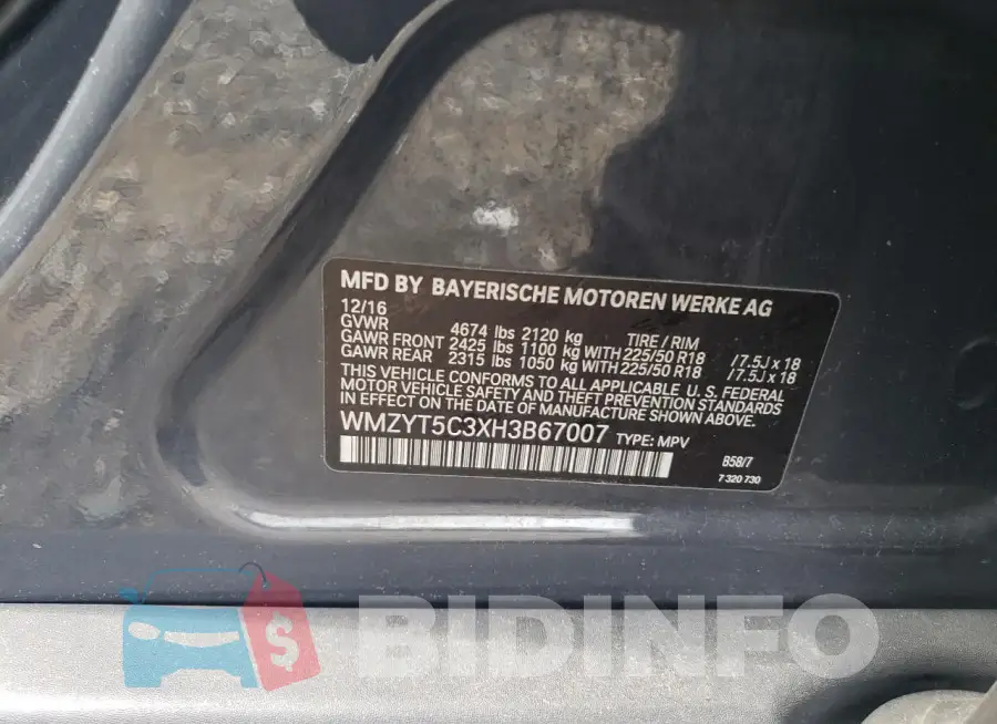 WMZYT5C3XH3B67007 Photo# 13