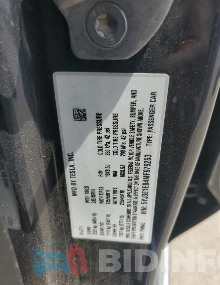 5YJ3E1EB4MF979253 Photo# 13