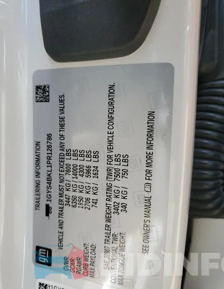 1GYS4BKL1PR126786 Photo# 12