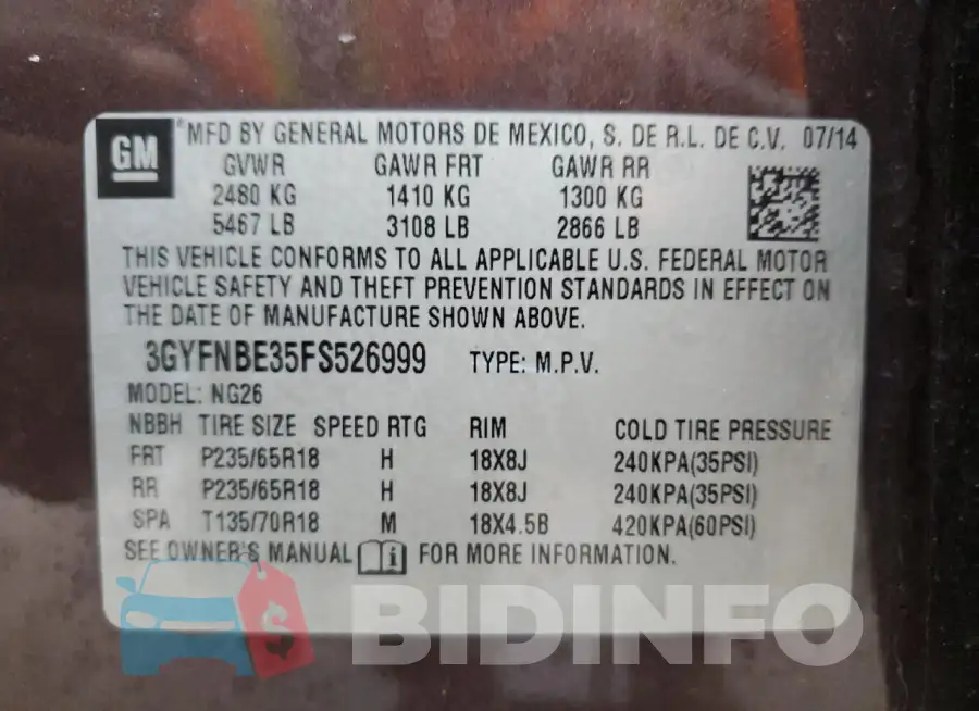3GYFNBE35FS526999 Photo# 12