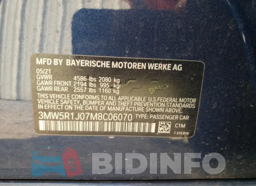 3MW5R1J07M8C06070 Photo# 12