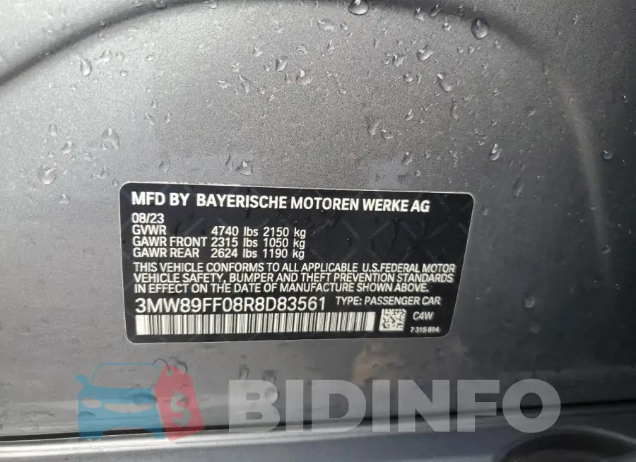 3MW89FF08R8D83561 Photo# 12