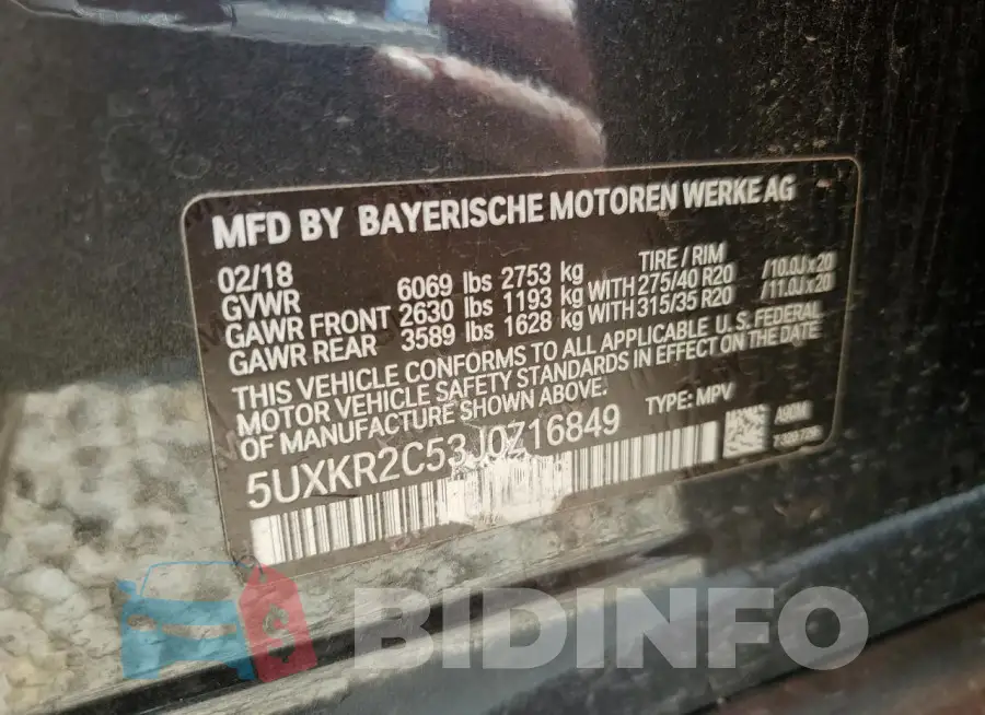 5UXKR2C53J0Z16849 Photo# 13