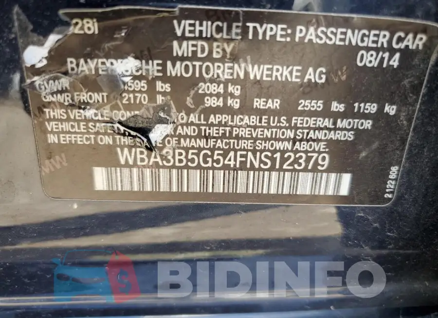 WBA3B5G54FNS12379 Photo# 12